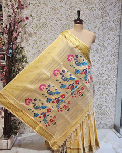 cotton paithani sari
