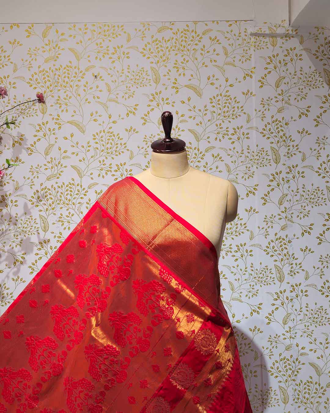 Copper Paithani Silk Saree  Premium Soft Silk with Zari Border & Brocade Pallu