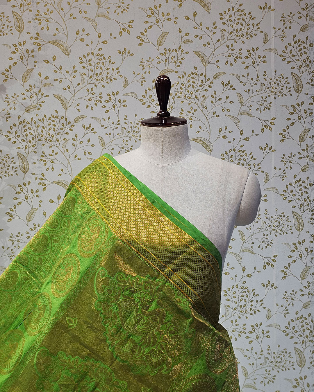Copper Paithani Silk Saree  Premium Soft Silk with Zari Border & Brocade Pallu