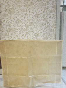 Banarasi Tissue Organza Saree  All-Over Zari Jaal with Minimal Border & Floral Pallu