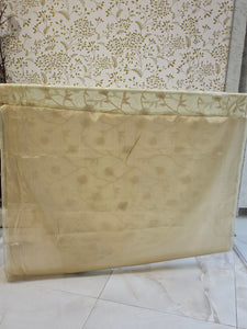 Banarasi Tissue Organza Saree  All-Over Zari Jaal with Minimal Border & Floral Pallu