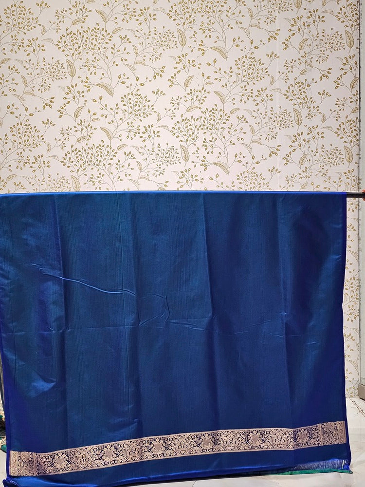 Satin Banarasi Silk Saree  Golden Jaal Work with Jari Brocade Pallu