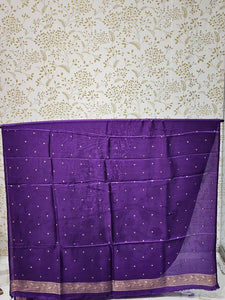 Satin Banarasi Silk Saree  Medium Jaal with Golden Jari Brocade Pallu