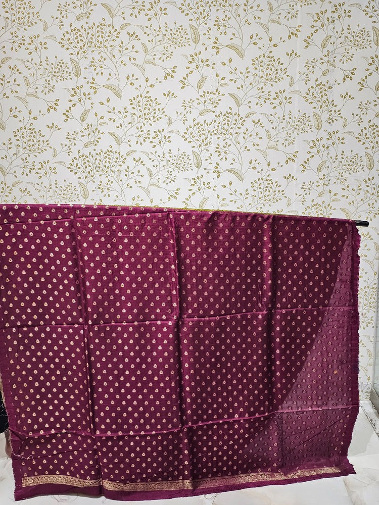 Dola Silk Saree Silver Golden Jari Floral Butti with Designer Lining Pallu