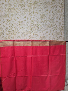Banarasi Soft Silk Saree  Silver Golden Meenakari Jaal with Golden Jari Brocade Pallu