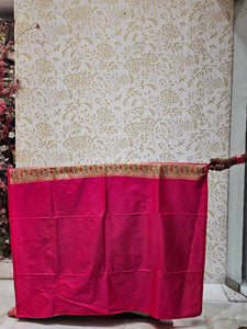 Banarasi Brocade Saree Tissue Silk with Multicolor Floral Border & Rich Pallu