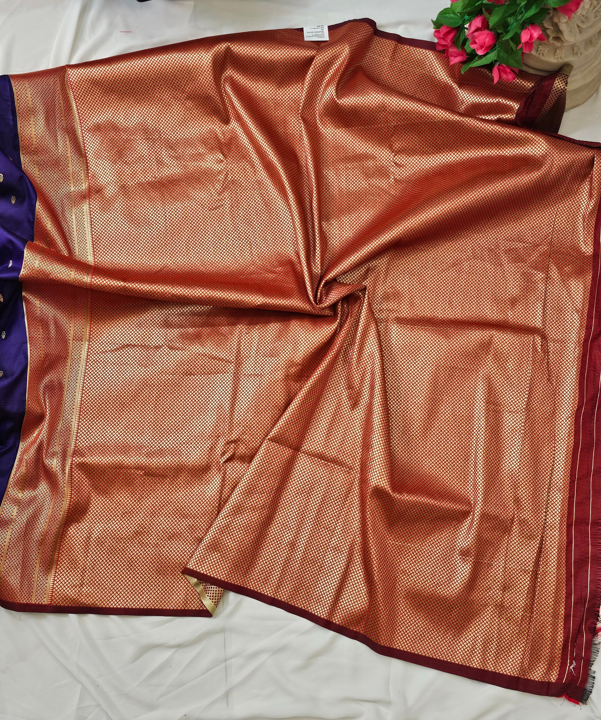 Purple Soft-Silk Paithani Saree with Gold Zari Narali Border & Paithani Pallu – Wedding & Festive Wear