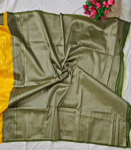 Yellow Soft-Silk Paithani Saree with Gold Zari Narli Border & Classic Paithani Pallu – Wedding & Festive Wear