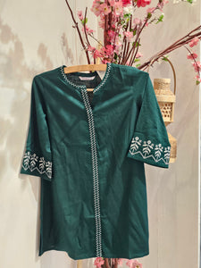 Green Global Desi Embroidered Kurta for Women