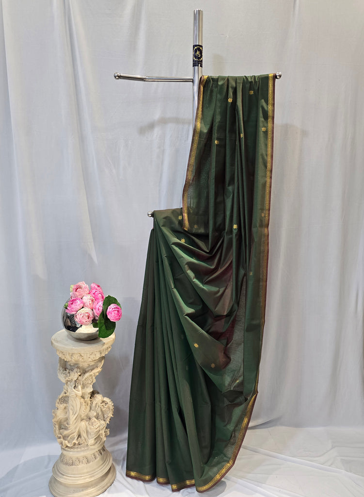 Cotton Maheshwari Saree with Star Flower Buti – Traditional & Festive Wear