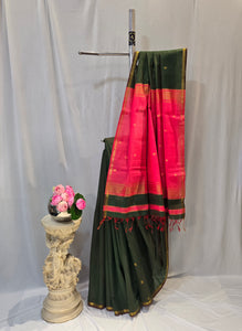 Cotton Maheshwari Saree with Star Flower Buti – Traditional & Festive Wear