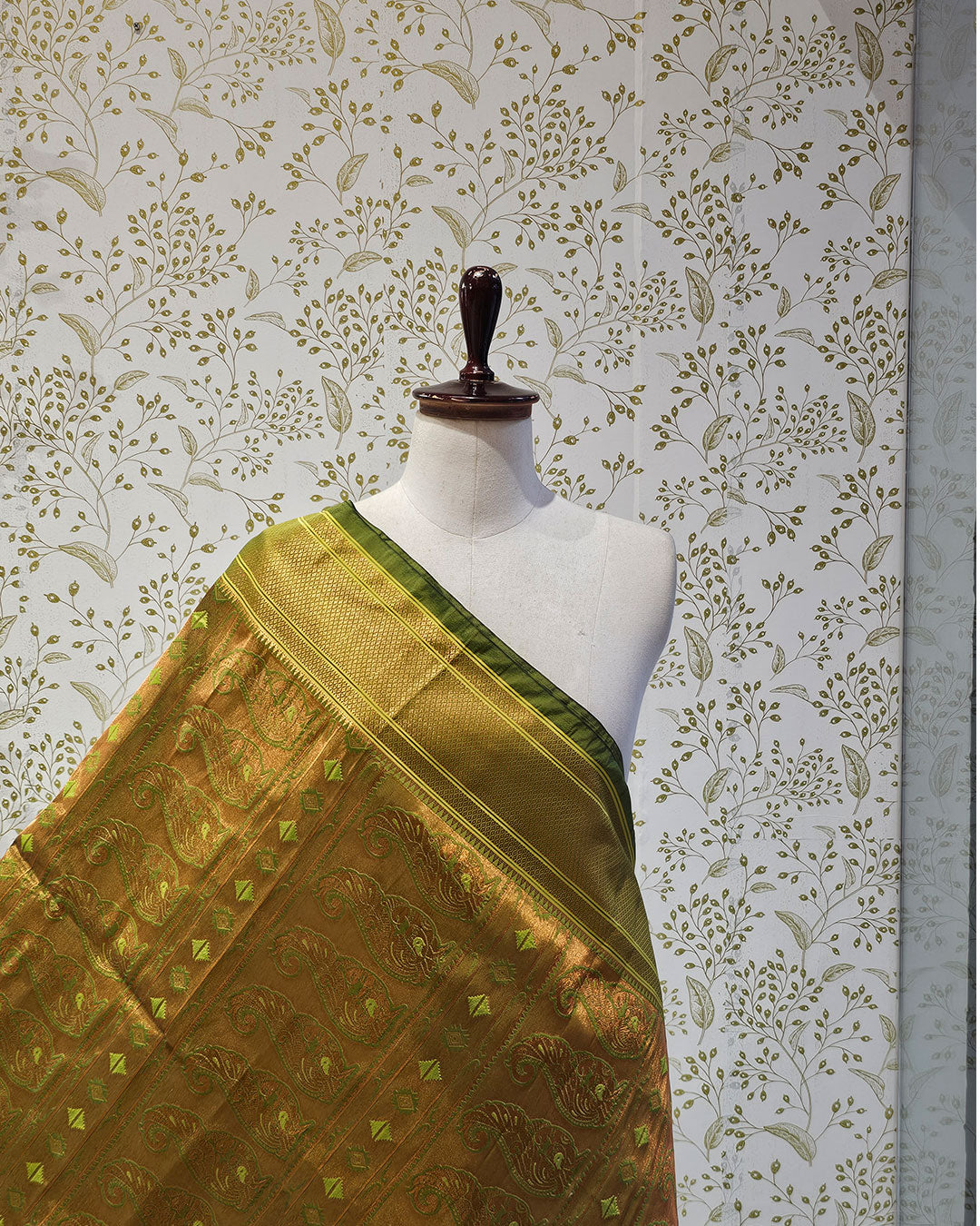 Copper Paithani Silk Saree  Premium Soft Silk with Zari Border & Brocade Pallu