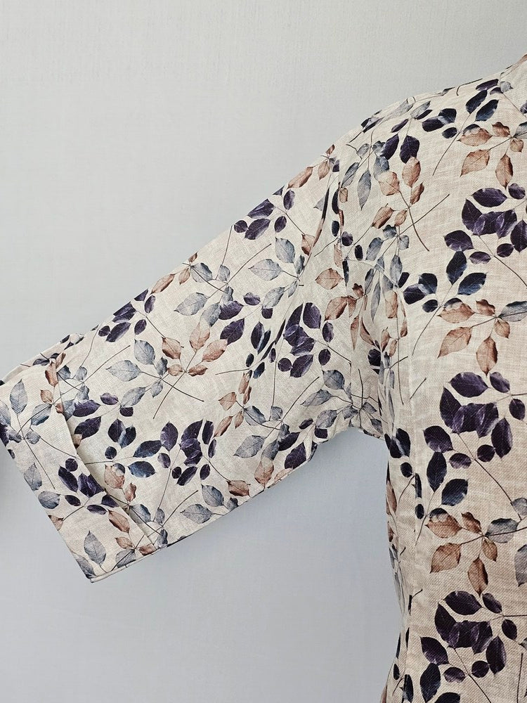 Linen Floral Print Co-ord Set for Women