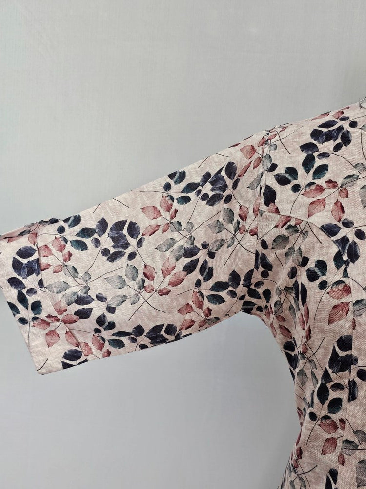 Linen Floral Print Co-ord Set for Women