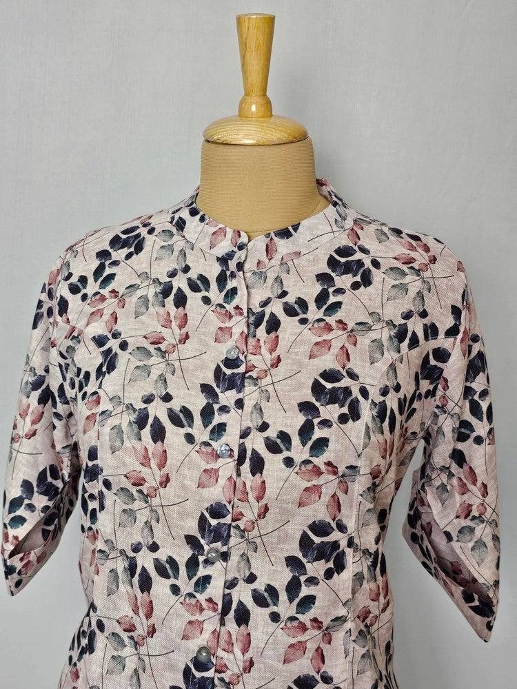 Linen Floral Print Co-ord Set for Women