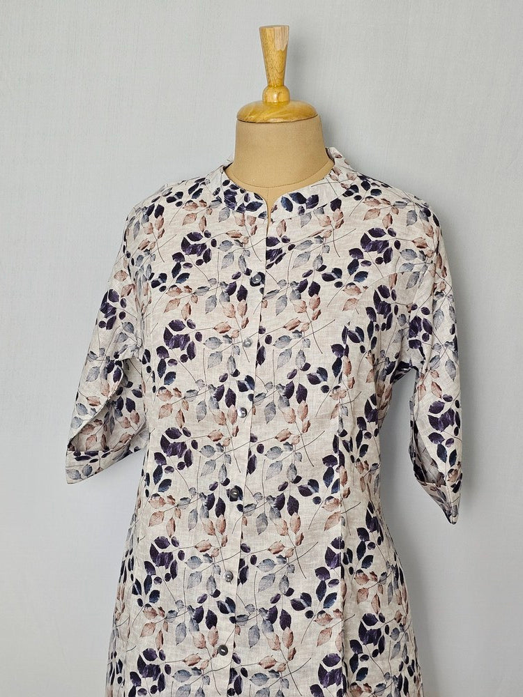 Linen Floral Print Co-ord Set for Women