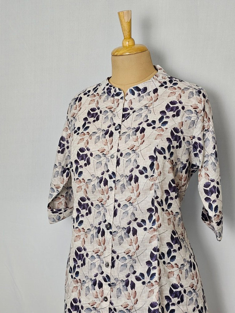 Linen Floral Print Co-ord Set for Women