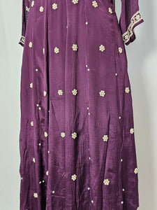 Chiffon Anarkali Kurta Set with Pearl & Sequin Hand Embroidery