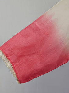Silk Hand-Embroidered Kurta Set with Organza Dupatta