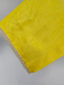 Silk Hand-Embroidered Kurta Set with Organza Dupatta