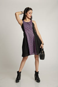 Cotton Short Dress with A-Line Kali Style