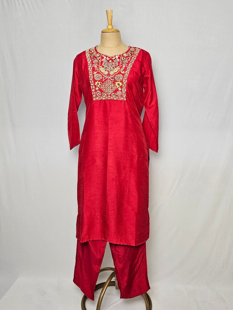 Silk Zardozi Embroidered Kurta Set