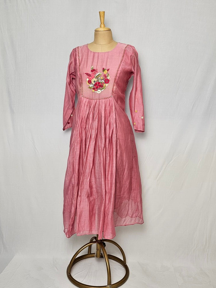 Cotton Thread Embroidered Anarkali Dress