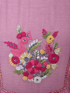 Cotton Thread Embroidered Anarkali Dress