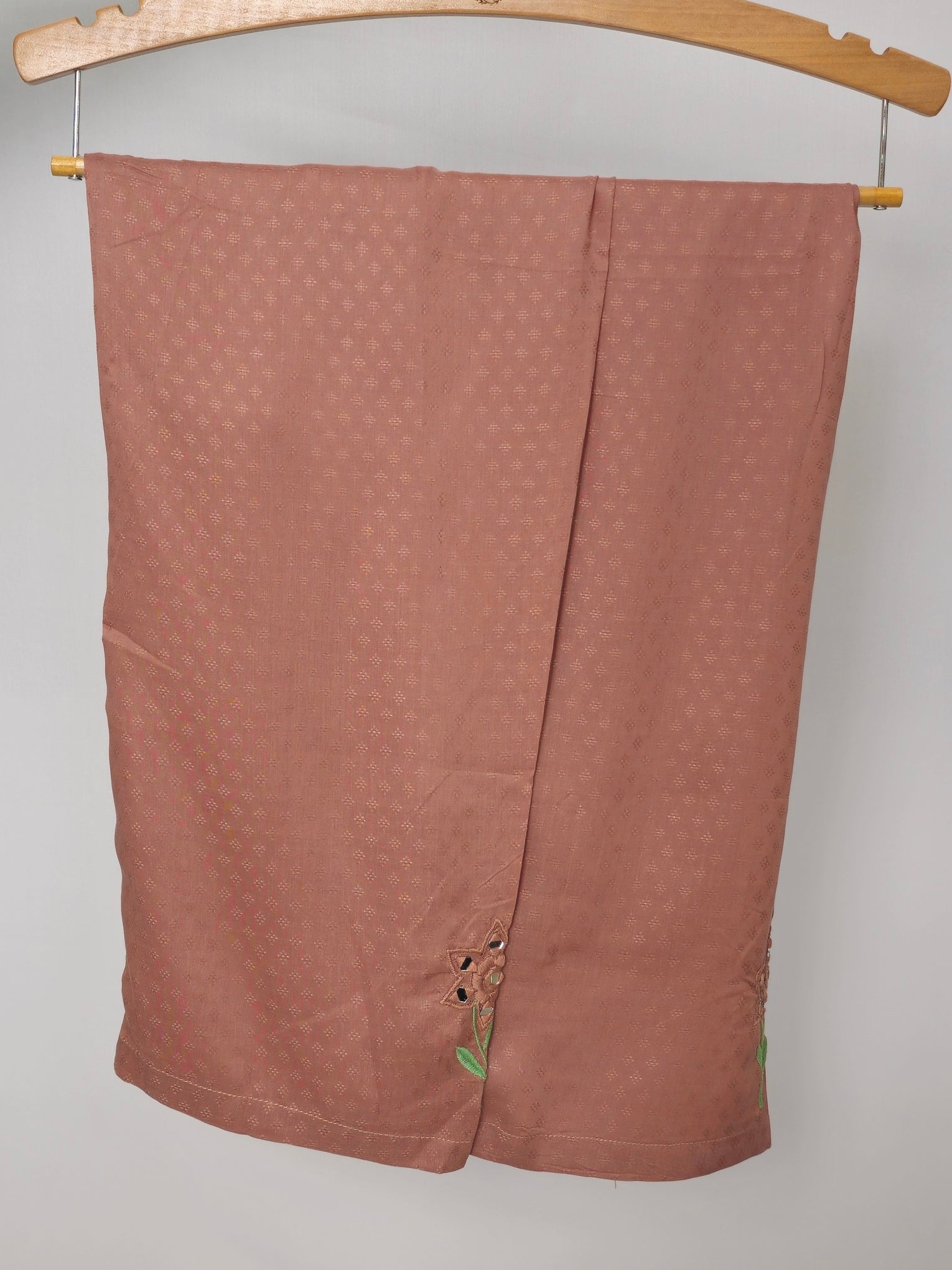 Crepe Mirror Work Anarkali Kurta Pant Set  Festive Wear