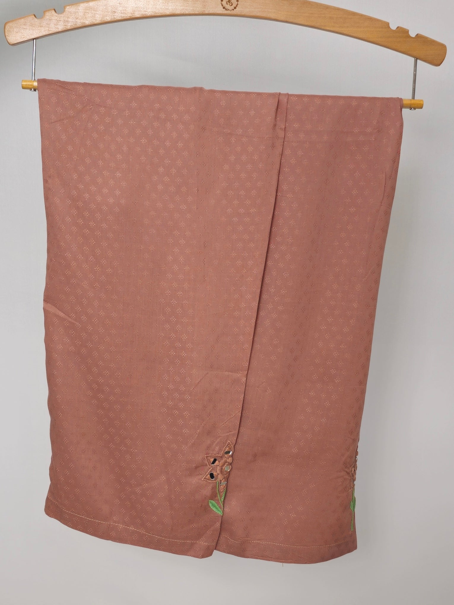 Crepe Mirror Work Anarkali Kurta Pant Set  Festive Wear