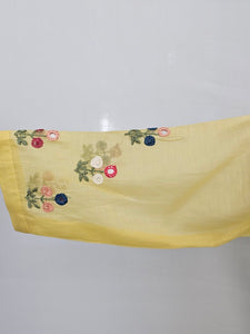 Mal Chanderi Anarkali Kurta Set with Resham & Mirror Work