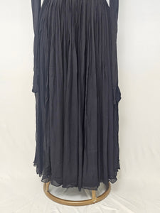 Indo-Western Chiffon & Net Gown with Embroidery & Sequin Work