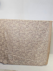Pen Kalamkari Chiffon Saree with Deer & Lotus Motifs