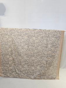 Pen Kalamkari Chiffon Saree with Deer & Lotus Motifs