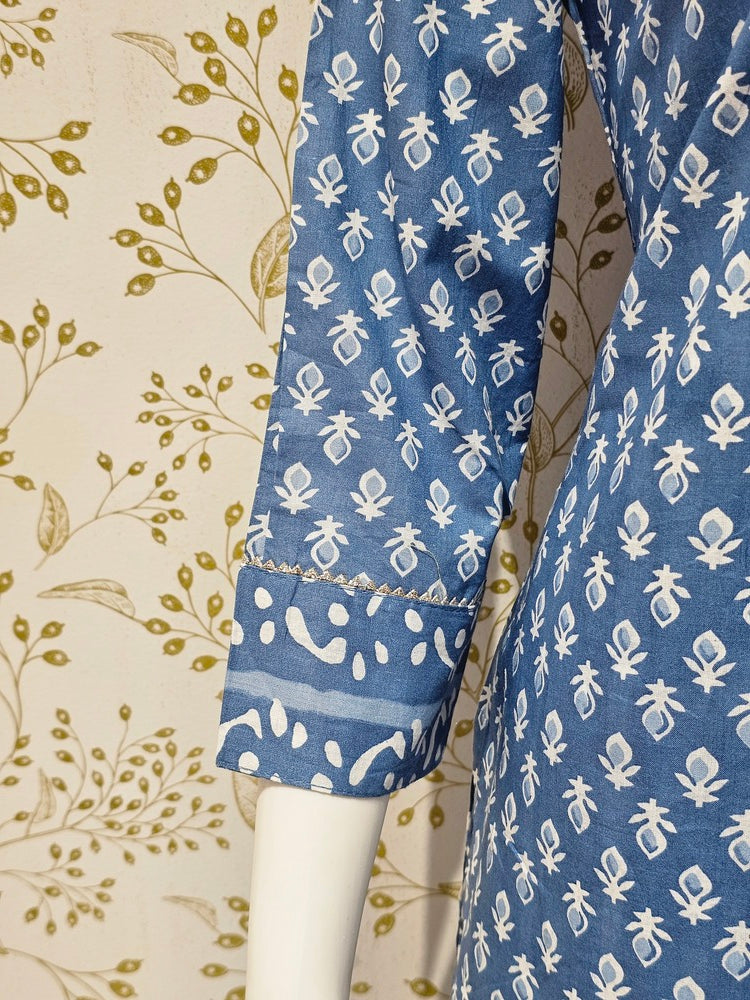 Elegant Rayon Kurta Set Digital Printed Kurta with Embroidered Details & Cotton Dupatta