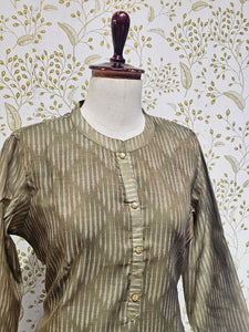 Elegant Tissue Chanderi Kurta Set  Digital Printed Kurta with Silk Pants & Lightweight Dupatta