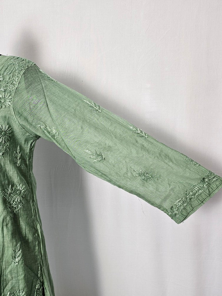 Cotton Chanderi Lakhnavi Kurta Palazzo Dupatta Set