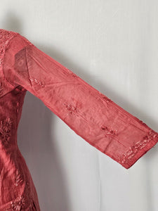 Cotton Chanderi Lakhnavi Kurta Palazzo Dupatta Set