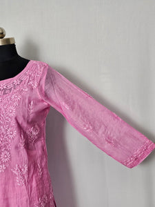 Cotton Chanderi Lakhnavi Kurta Palazzo Dupatta Set