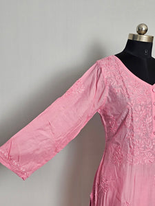 Cotton Lakhnavi Work Kurta Palazzo Co-ord Set