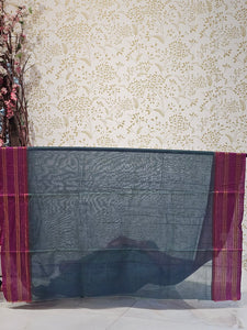 Narayanpeth Cotton Saree  Traditional Border & Lining Pallu