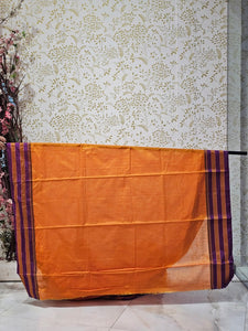 Narayanpeth Cotton Saree  Traditional Border & Lining Pallu