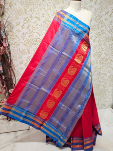 Narayanpeth Silk Saree  Gold Karnafuli Butti with Traditional Narayanpeth Border & Heavy Pallu