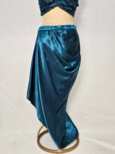 Floral Sequin Embroidered Drape Skirt with Tube Top | Indo-Western Set