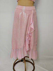 Georgette Marble-Effect Drape Skirt Top with Cape Jacket | Sequin Indo-Western