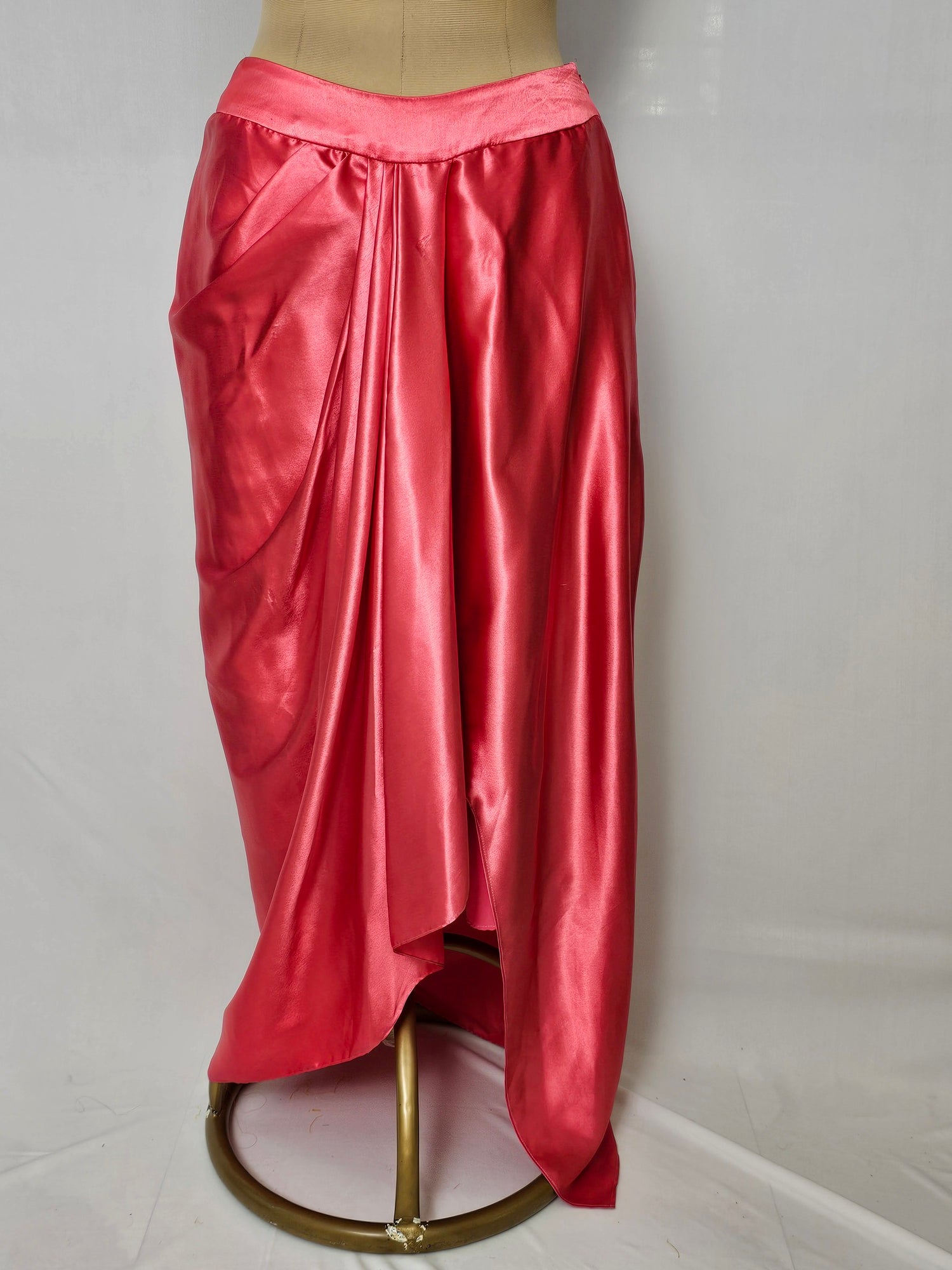 Banarasi Brocade Drape Skirt with Satin Corset Top | Indo-Western Set