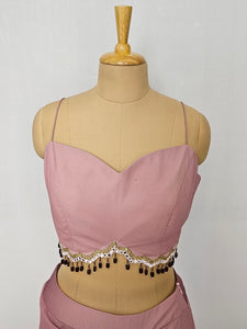 Floral Jacket Drape Skirt with Tube Top | Indo-Western Set