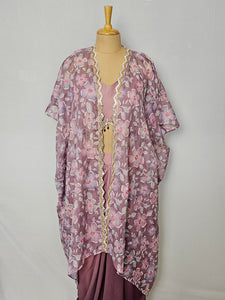 Floral Jacket Drape Skirt with Tube Top | Indo-Western Set