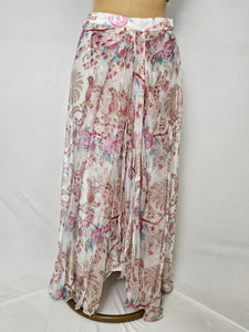 Chiffon Drape Skirt Top with Cape Jacket | Indo-Western Set