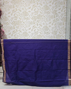 Kanjivaram Silk Saree  Light Gold Jari Butti with Small Border & Brocade Pallu
